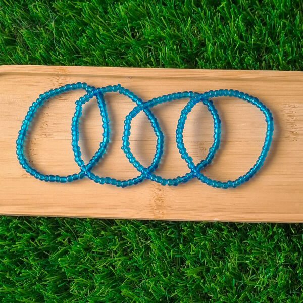 blue seed bead bracelet