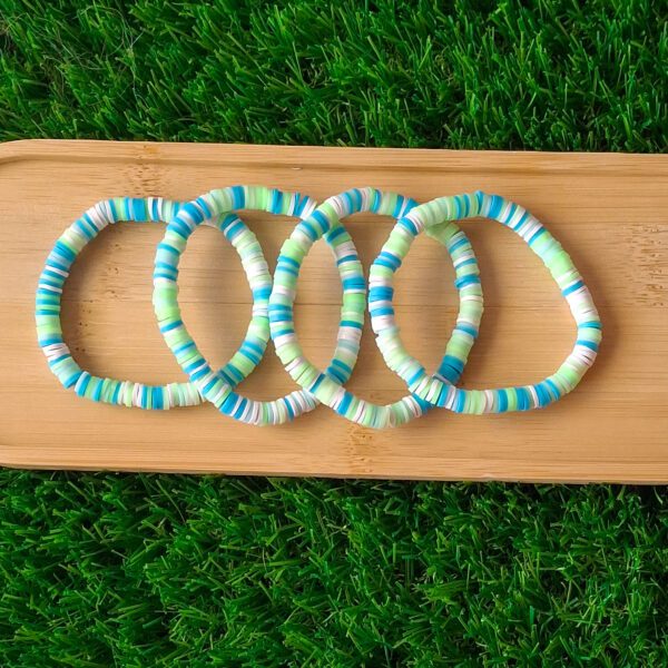 ocean clay bead bracelet